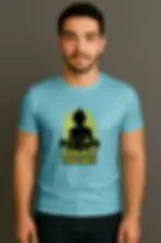 Vegeta motivational premium printed blue anime t-shirt inspired by Dragon Ball, Motivational T-Shirts, RE-Revive Studio.