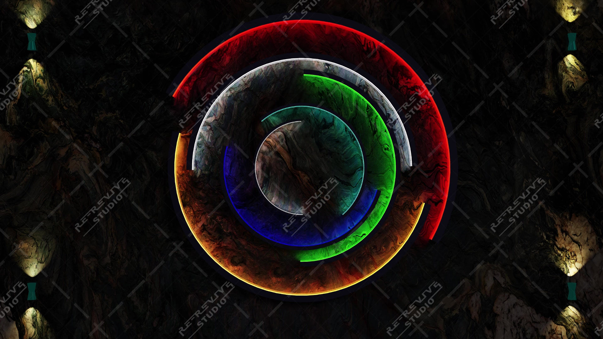 Animated Circle Background, virtual studio background, stock video
