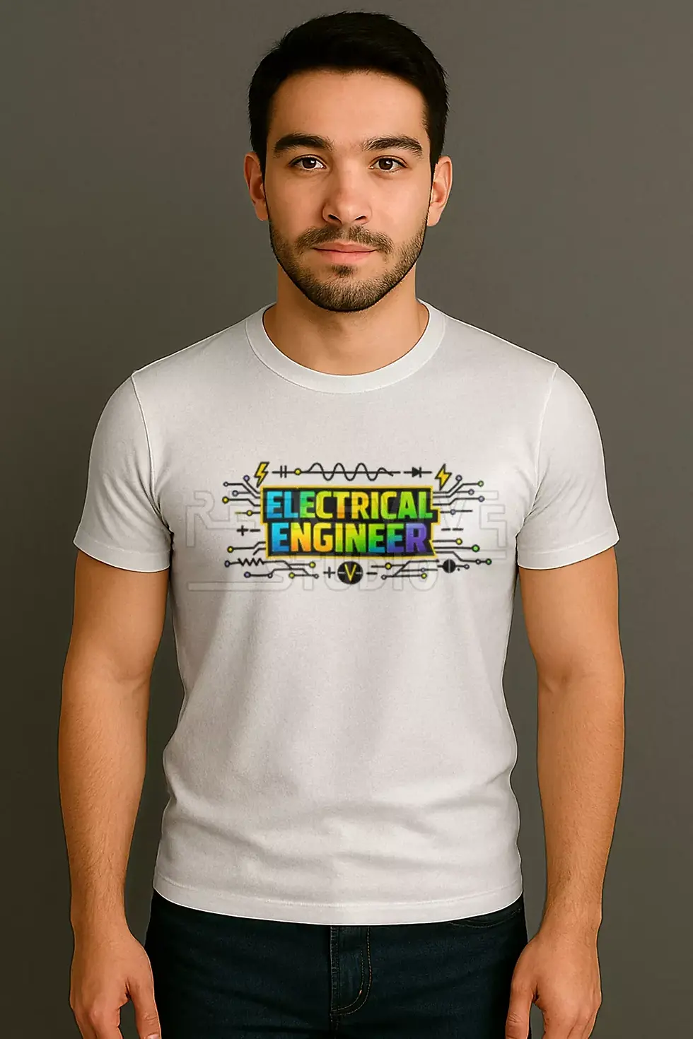 Electrical engineer circuit graphic printed white t-shirt - Electrical Engineer T-Shirt, Engineer T-Shirt | RE-Revive Studio