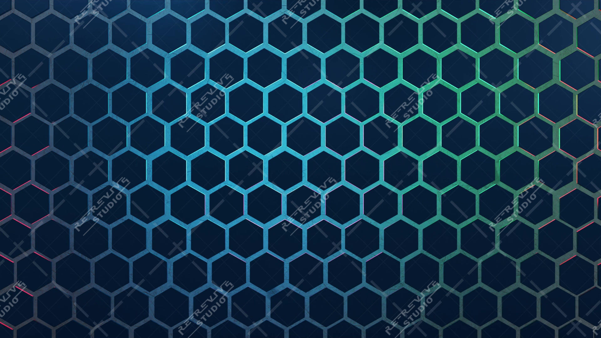 Animated Hexagon Design, virtual studio background, stock video