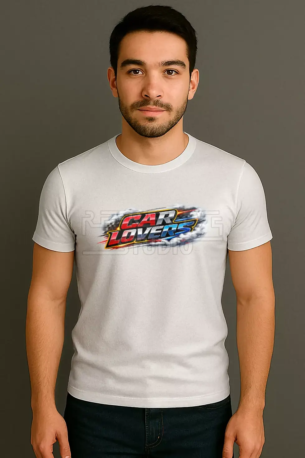 Car lovers automotive colorful printed white t-shirt - Car Lovers T-Shirt, Automotive T-Shirt | RE-Revive Studio