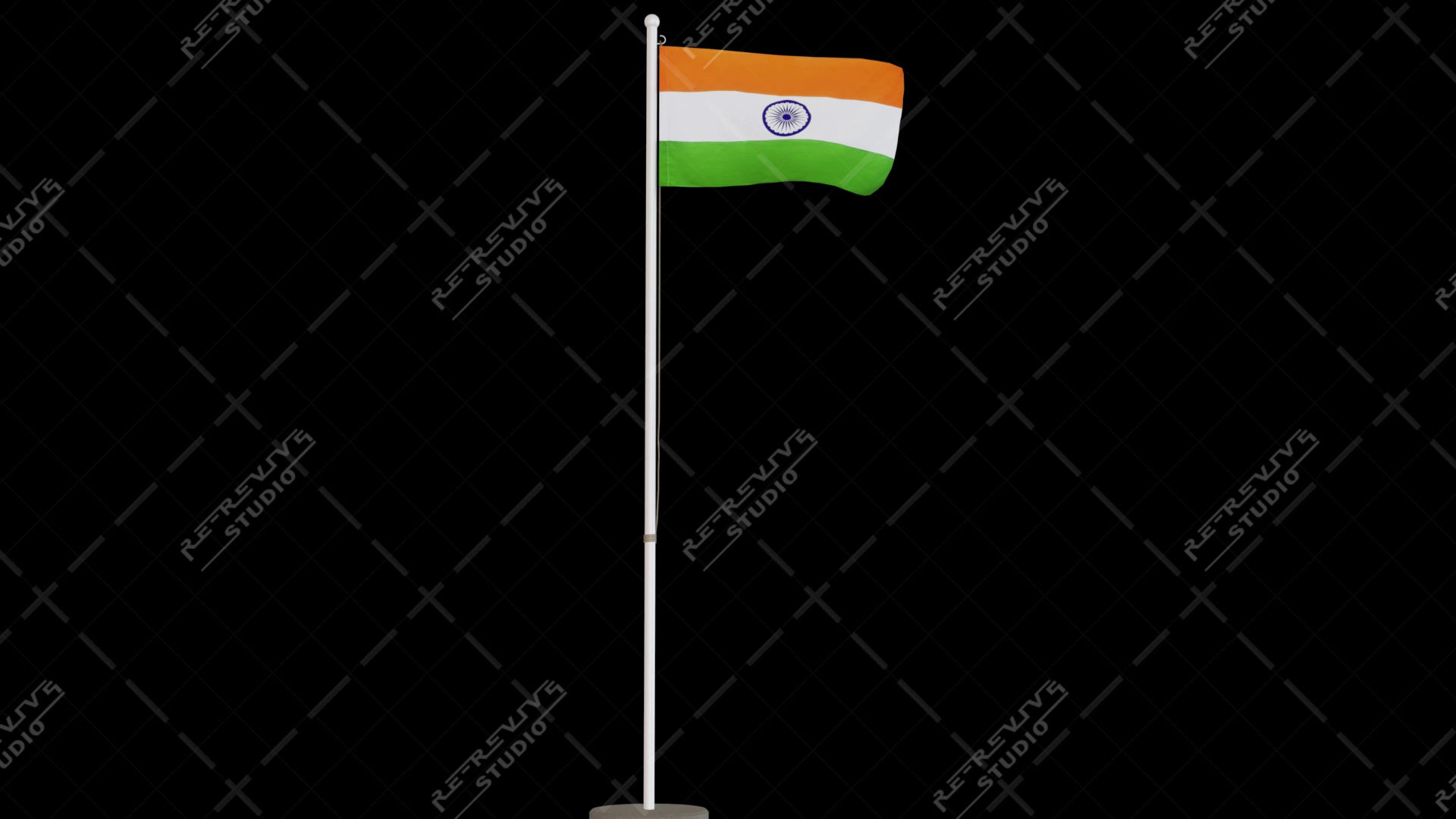 India Flag Hoisted, stock video
