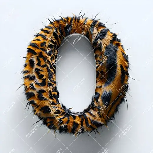 O - Tiger Fur Monogram - Letter O, Logo, Brand, RE-Revive Studio