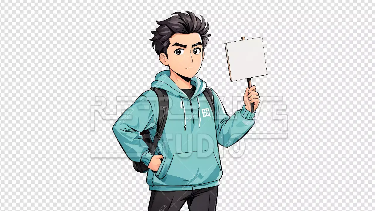 Young Boy Protesting Png - Boy Protest Png, Angry boy Png, Cartoon Boy png, Protest Png, Isolated, RE-Revive Studio