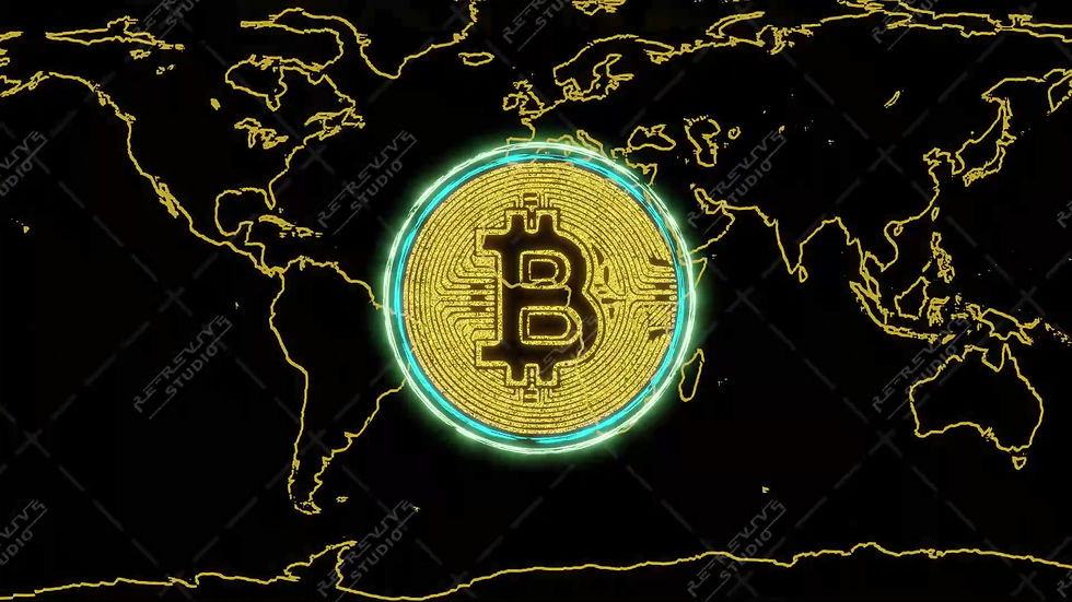 Global Bitcoin Cryptocurrency, stock video