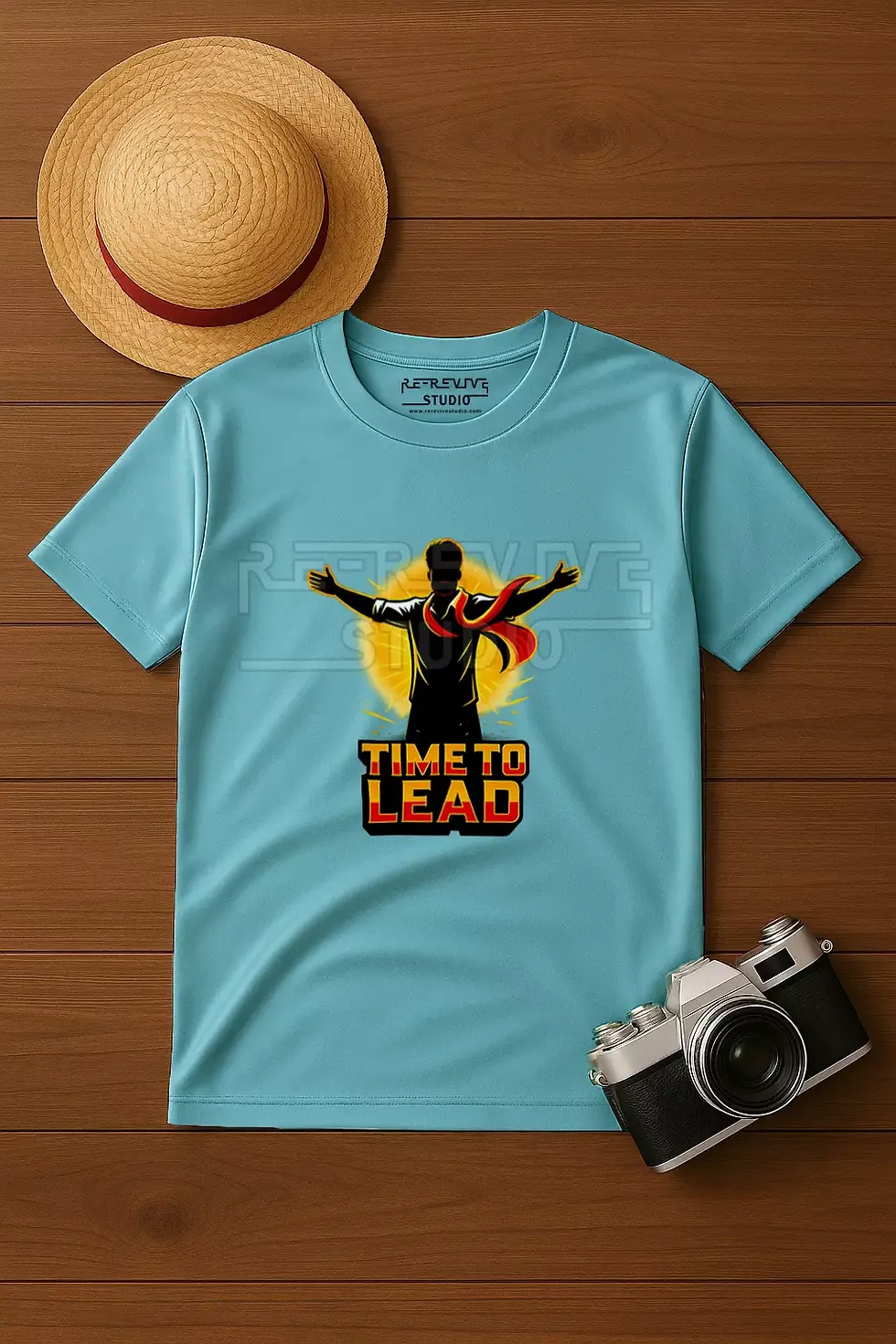 TVK Thalapathy Vijay time to lead printed blue t-shirt - TVK Vijay T-Shirt, TVK Thalapathy T-Shirt | RE-Revive Studio