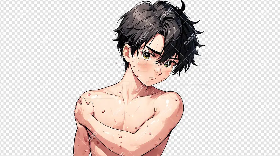 Boy Suffering From Monkeypox Png - Mpox Png, Suffering, Monkeypox Png, Monkeypox virus Png, Isolated, RE-Revive Studio