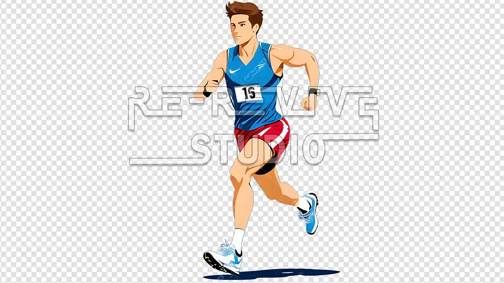 Athlete Running Png - Athlete Png, Olympics, Sport, Png, Running Png, Isolated, Transparent background, RE-Revive Studio