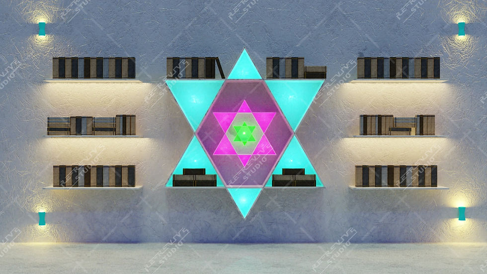 Star Library Light Animation, Studio Background