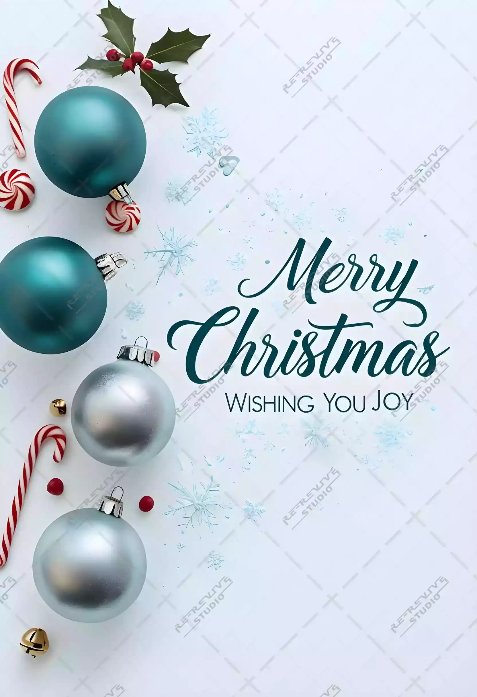 White Merry Christmas Poster Design - Merry christmas, Christmas poster, Holiday poster design, Xmas Poster, RE-Revive Studio