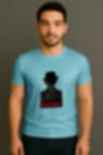 Muzan Kibutsuji premium printed blue anime t-shirt inspired by Demon Slayer, Anime printed T-Shirts, RE-Revive Studio.