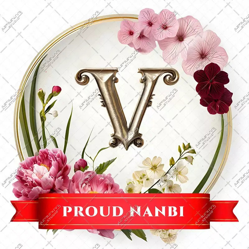 V - Proud Nanbi Monogram - Letter V, TVK Monogram, Thalapathy Vijay, TVK, Logo, RE-Revive Studio