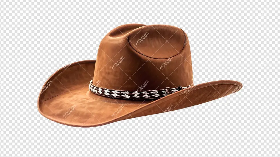 Leather Cowboy Hat Png - Cowboy Hat Png, Hat Png, Leather Hat, Men Hat, Png, Isolated, Transparent, RE-Revive Studio