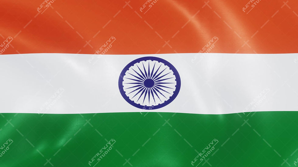 India Flag, India Flag Stock Video, Tri colour Stock Video, IND Flag, RE-Revive Studio