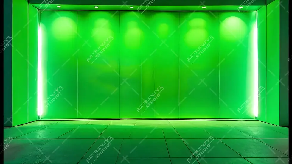 Green Lighting Studio Background - Studio, YouTube Background, Interior, Glow - RE-Revive Studio