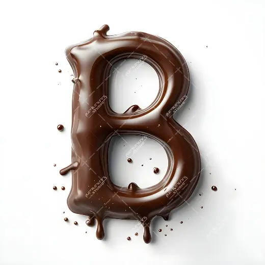 B - Chocolate Melting Monogram - Letter B, Logo, Brand, RE-Revive Studio