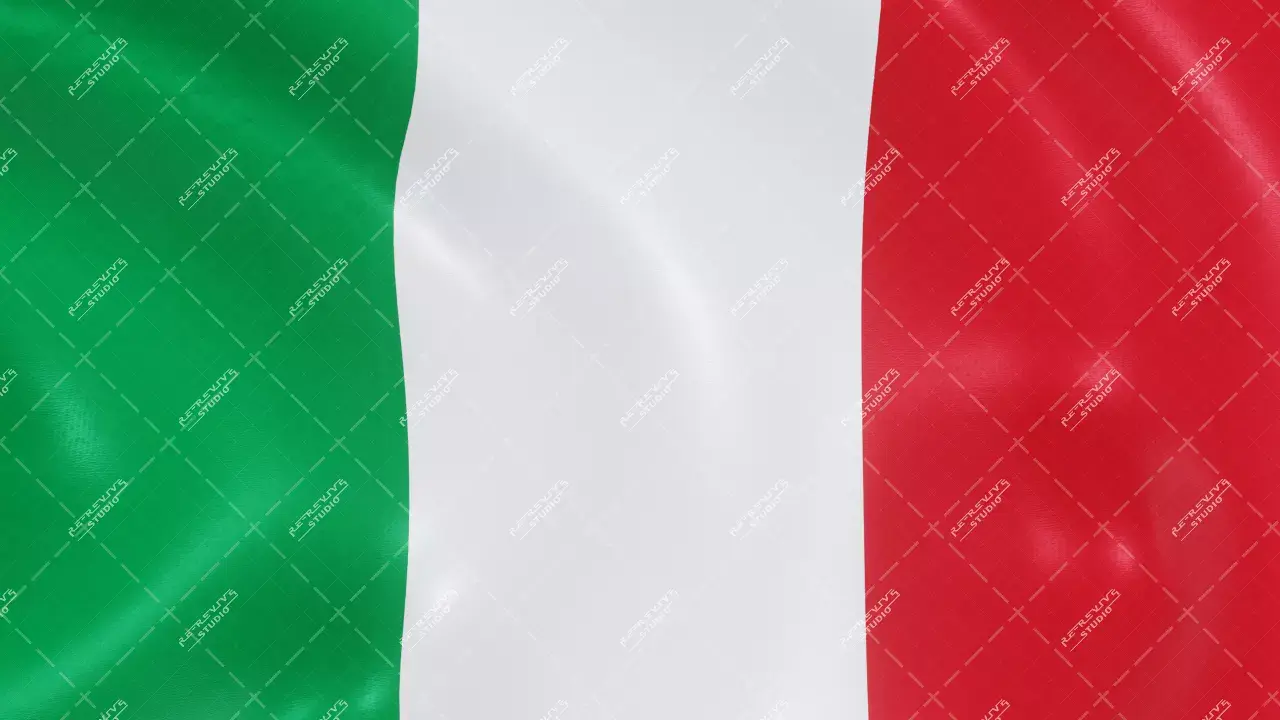 Italy Flag Waving - Italy Flag, National Flag of Italy, Italy Country Flag, Waving Italy Flag, RE-Revive Studio