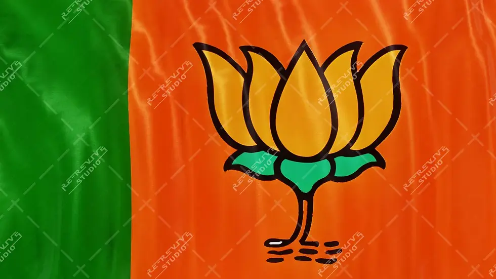 BJP Flag (Bharatiya Janata Party) - BJP Flag Waving, BJP Flag, PM Modi Flag, RE-Revive Studio