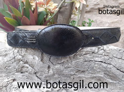 68 ZP CINTO PATA AVESTRUZ NEGRO face y www