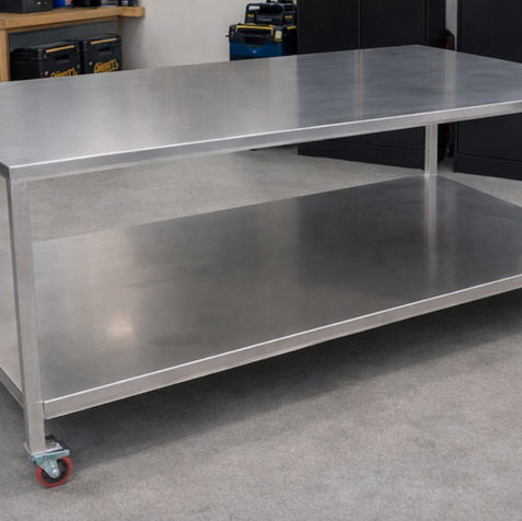 Bespoke aluminium work bench