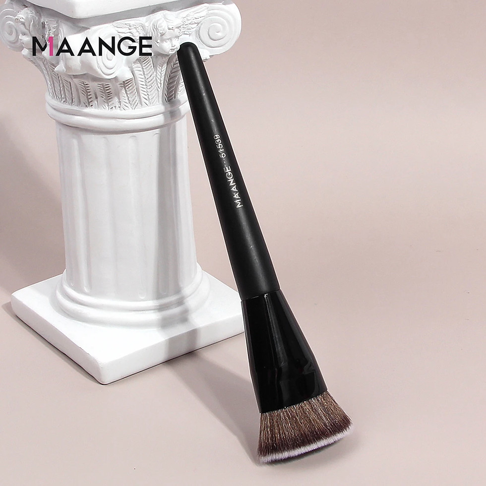 Thumbnail: MAANGE Single Flat Round Tube Flat Head Foundation Brush With Box Powder Blush