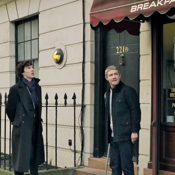 Cena da série "Sherlock", da BBC, em Londres.