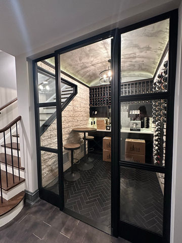 Steel and Glass Wine Rooms