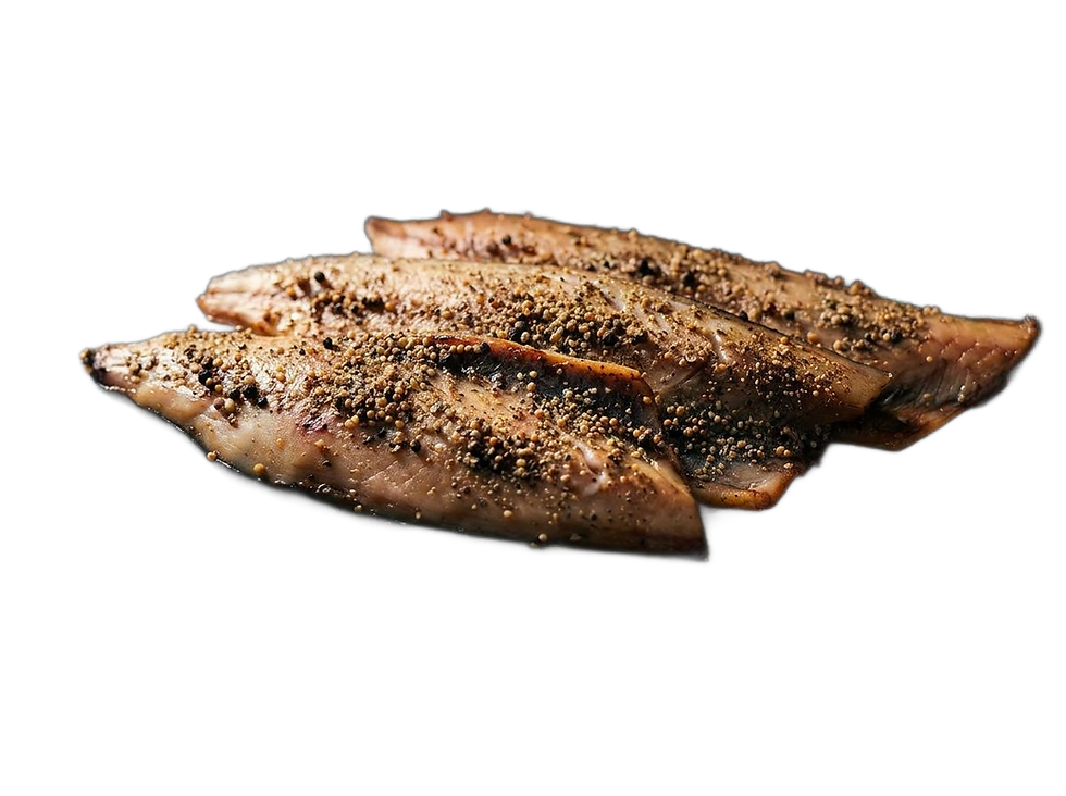Miniaturbild: Geräuchertes Pfeffer Makrelenfilet Premium Qualität ca. 120gr