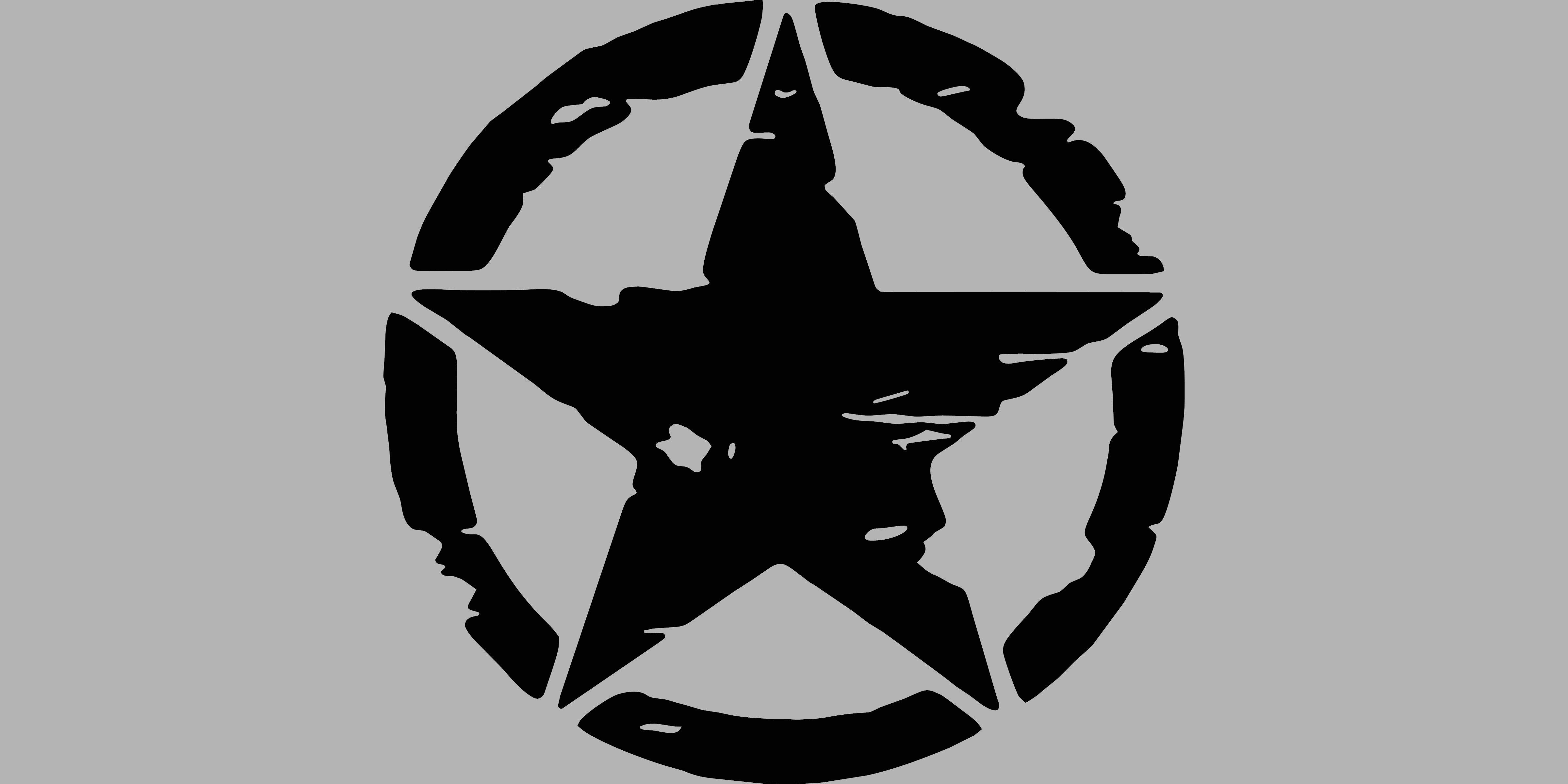 Jeep Tattered Star Decal