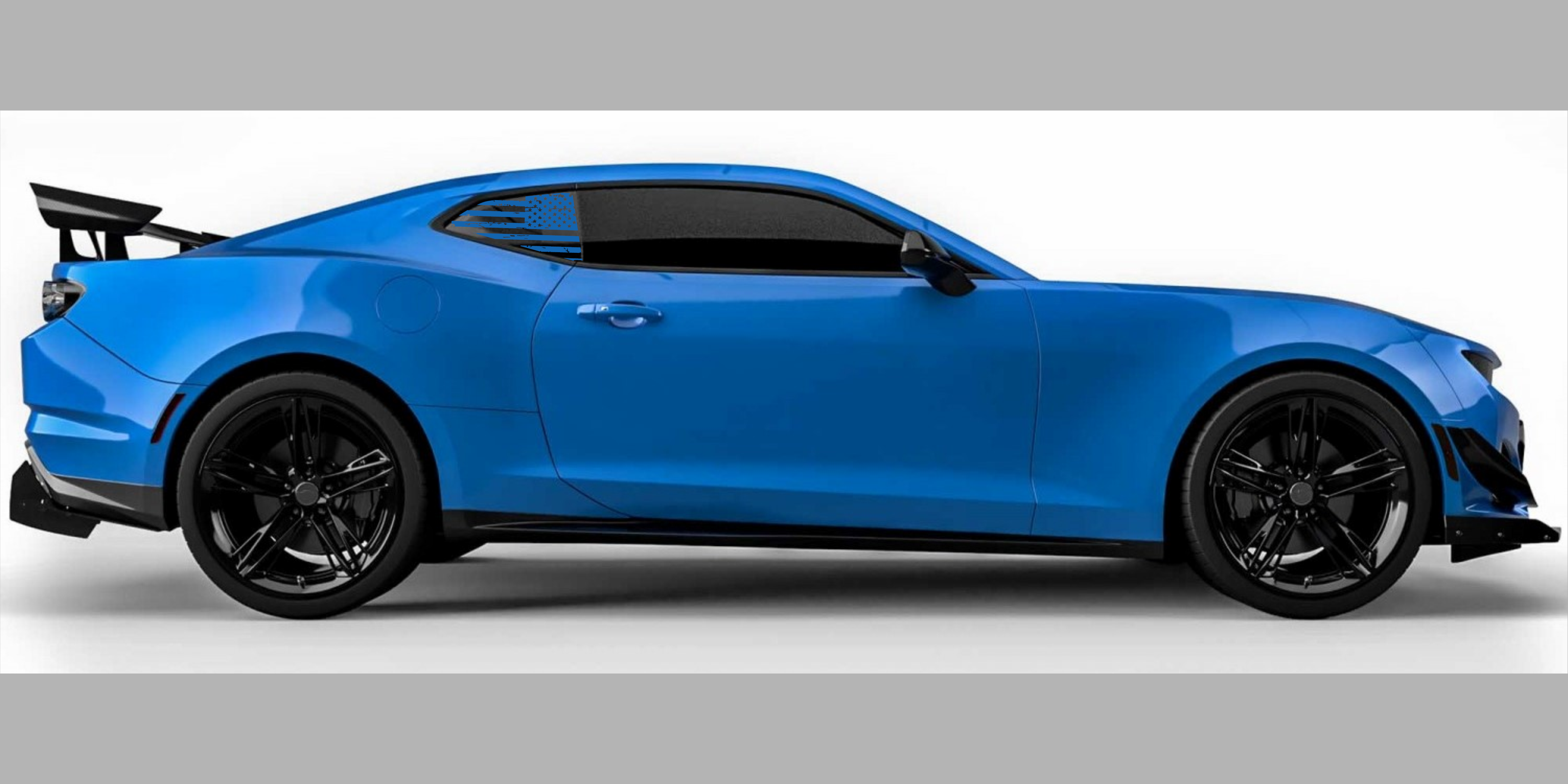 Chevrolet Camaro Rear Side Window Distressed Flag Decals