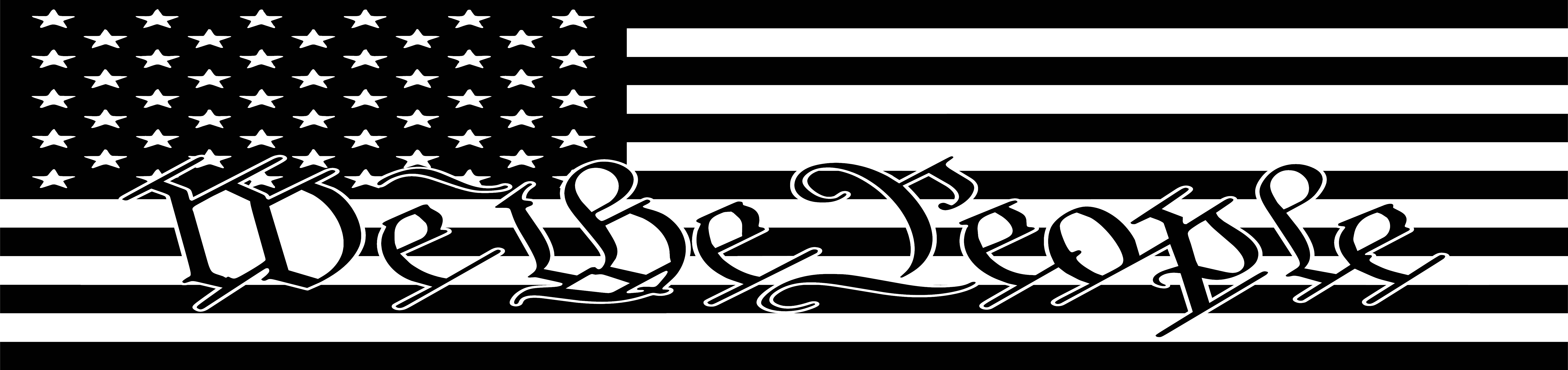 We The People Silverado Rear Window Flag Decal