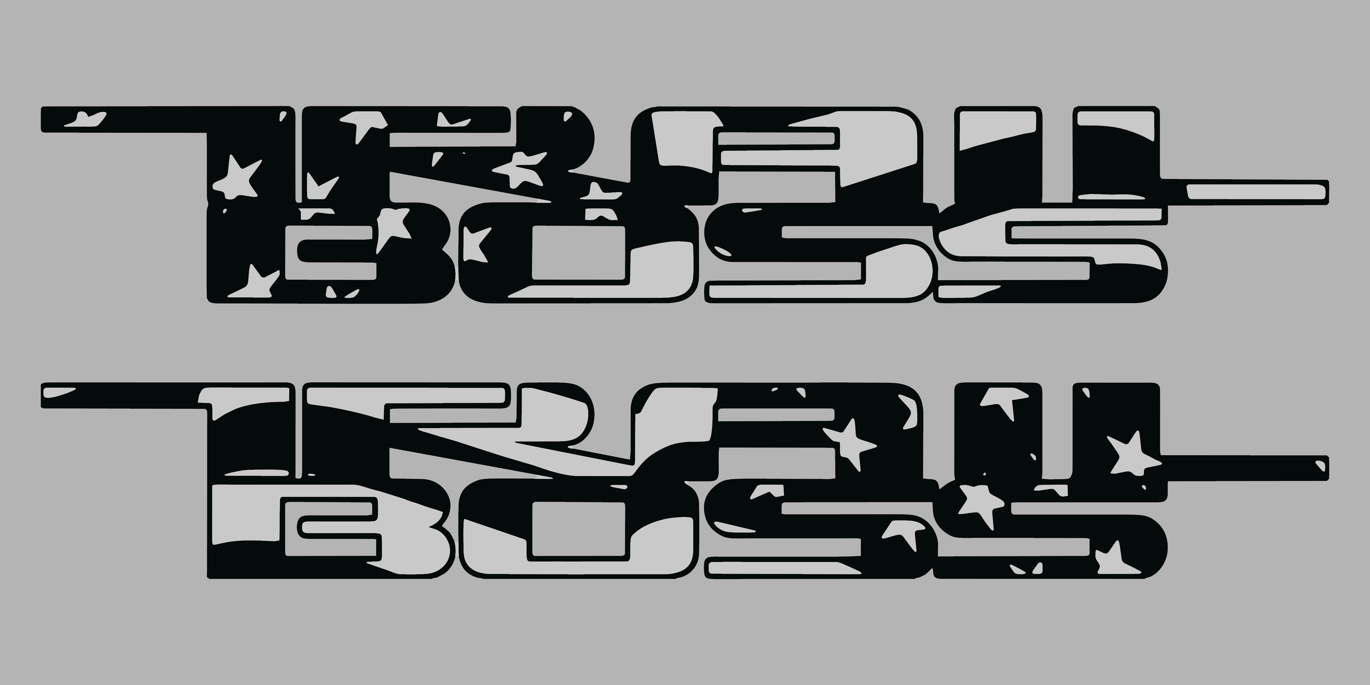 Set of Dual Color Trail Boss Flag Decals