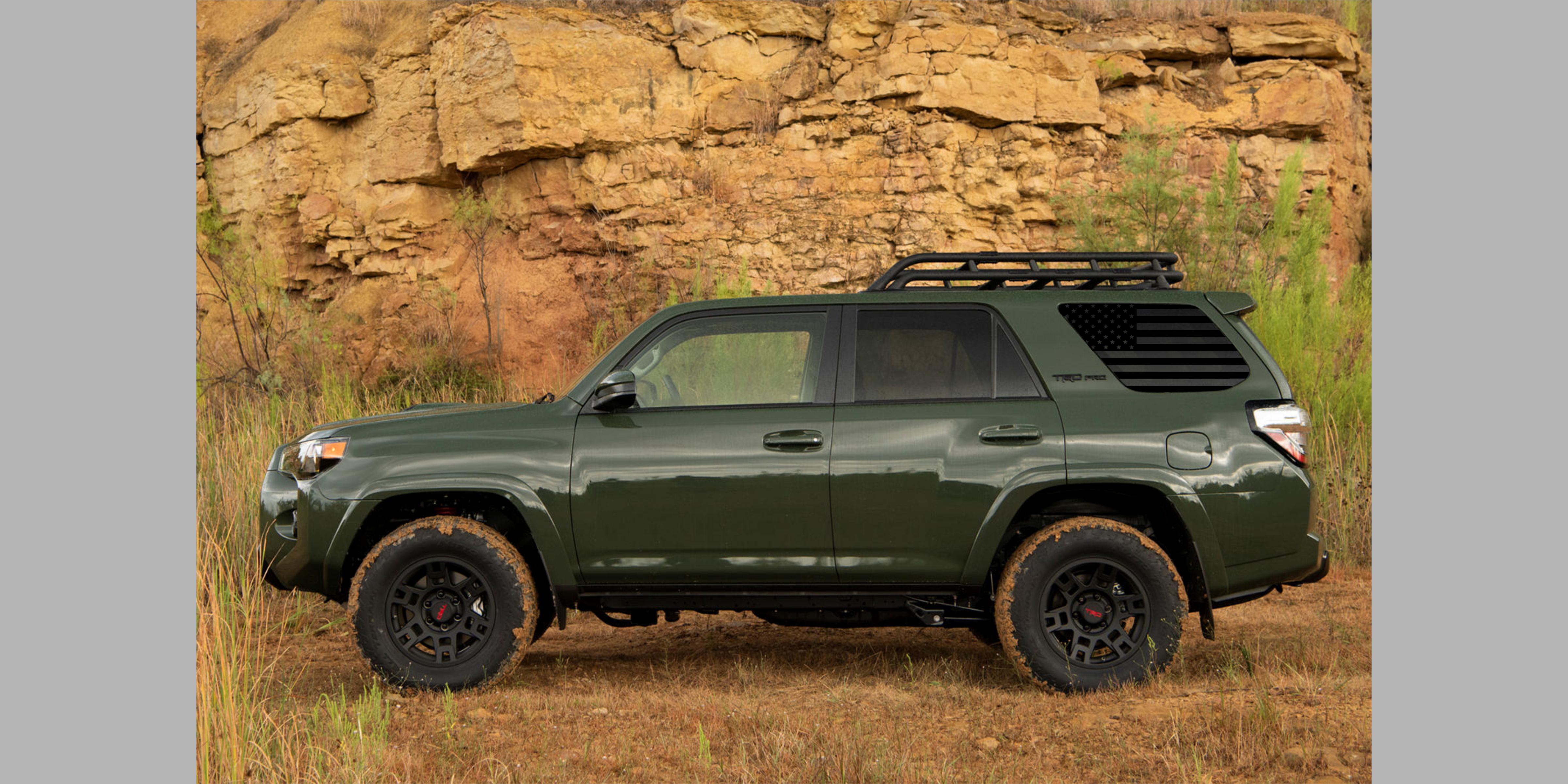 Toyota 4Runner Side Window US Flag Decals