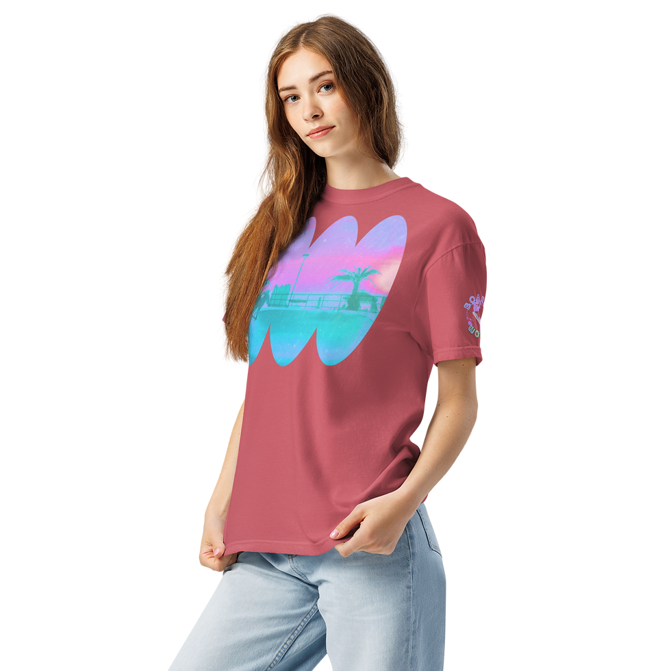 Thumbnail: KUTA BEACH SKATEPARK Unisex heavyweight t-shirt - Fruity Colors