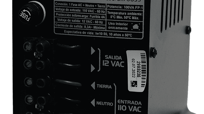 Transformador de 25W a 12V