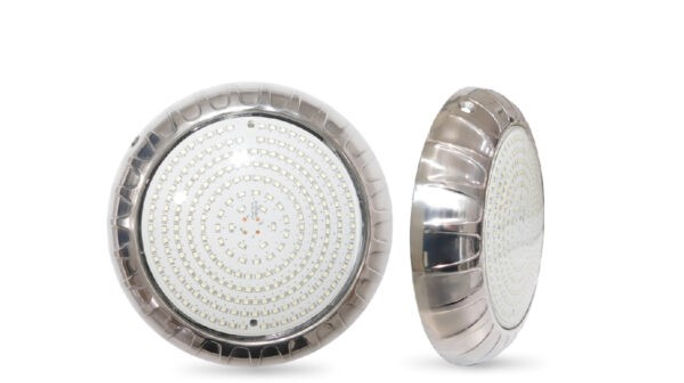 Reflector para piscina sobre poner borde plateado 18W 6500K