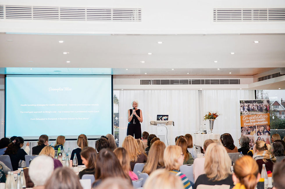 Health Coaches Academy CEO, Ann Garry at 3-Day Live Health Coach Training Event in London