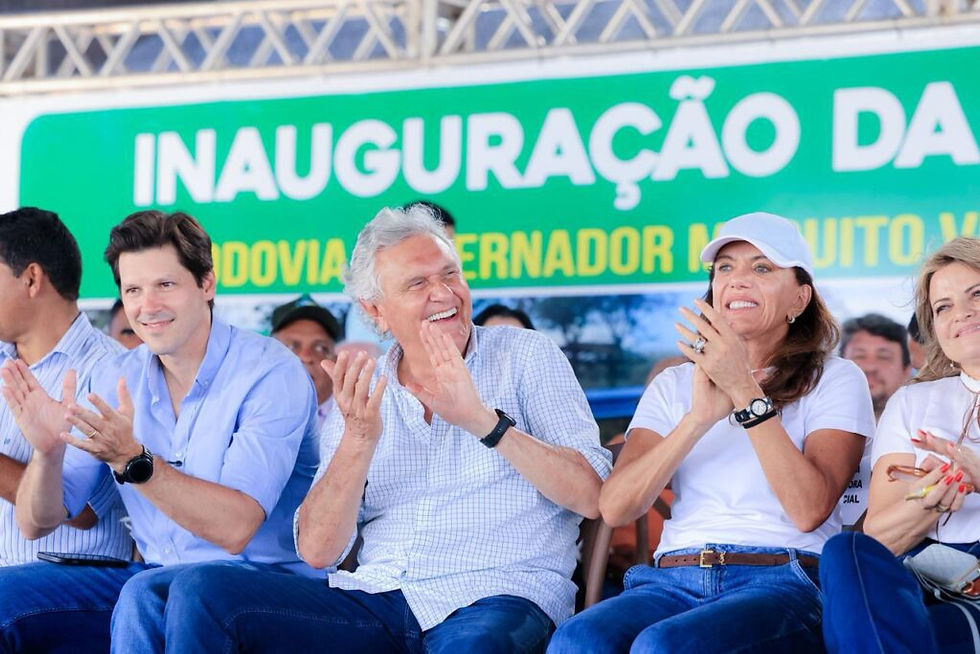 Fonte: A Redação - Caiado inaugura pavimentação da GO-108, em Guarani de Goiás, e facilita acesso ao Parque Estadual de Terra Ronca. (Foto: Junior Guimarães e Remisson Sales)
