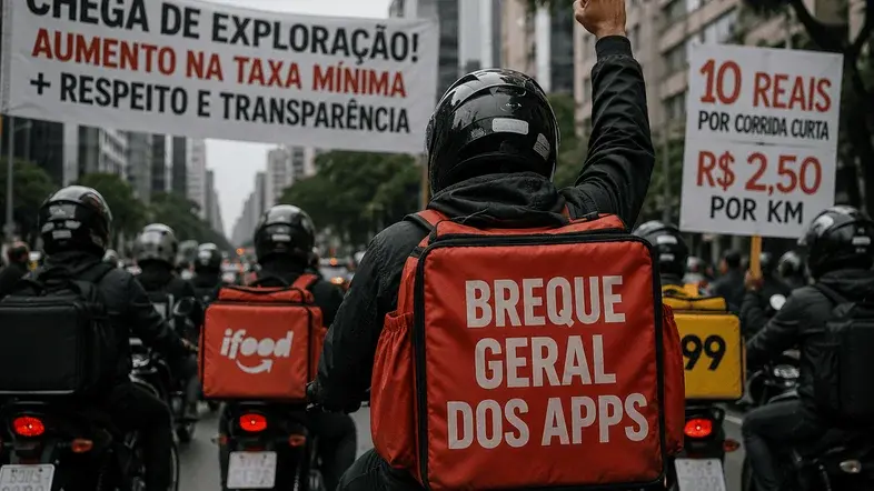 “Breque dos Apps”: entregadores fazem paralisação nacional nesta terça-feira