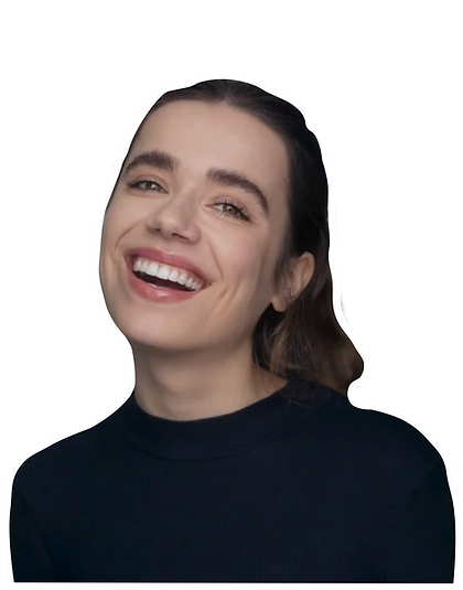 Comedian karolka smiling