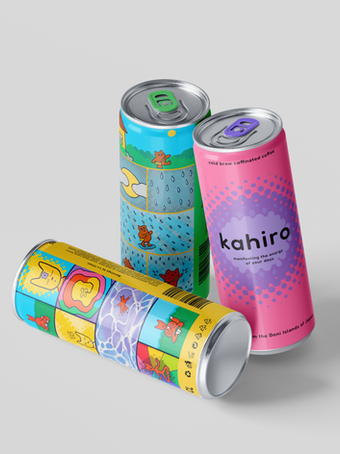 3 metal cans of ready to go coffee