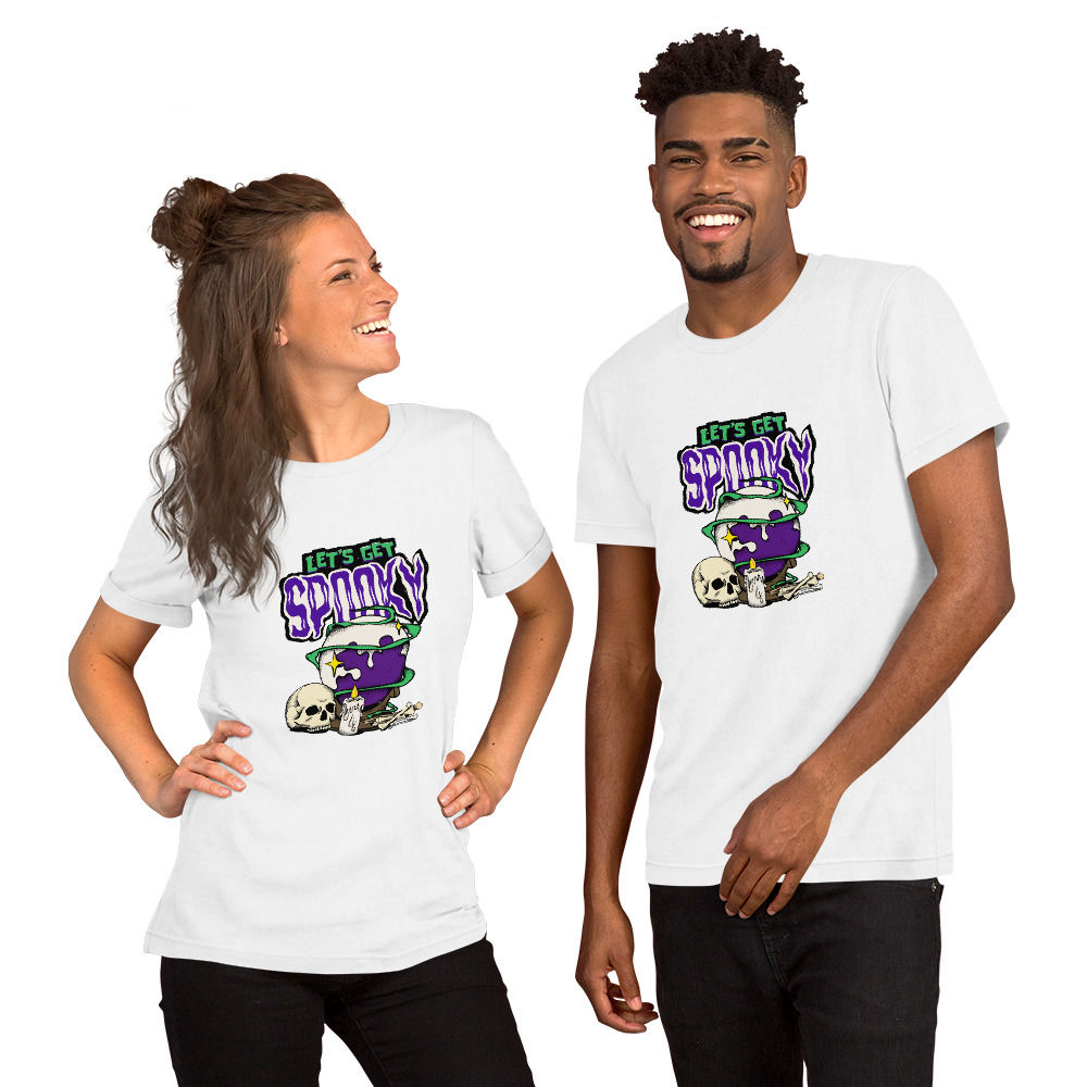 Let's Get Spooky White Unisex t-shirt