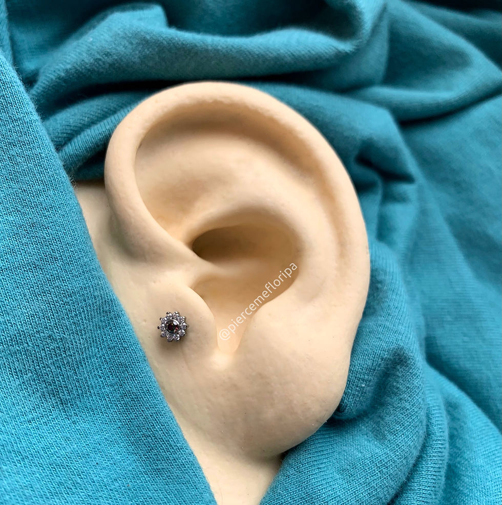 Thumbnail: Flor de Zircônia Branca com Vitral Black Central