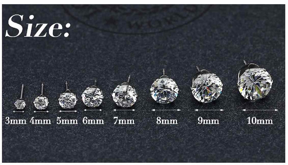 CZ Hypoallergenic Stud Earrings