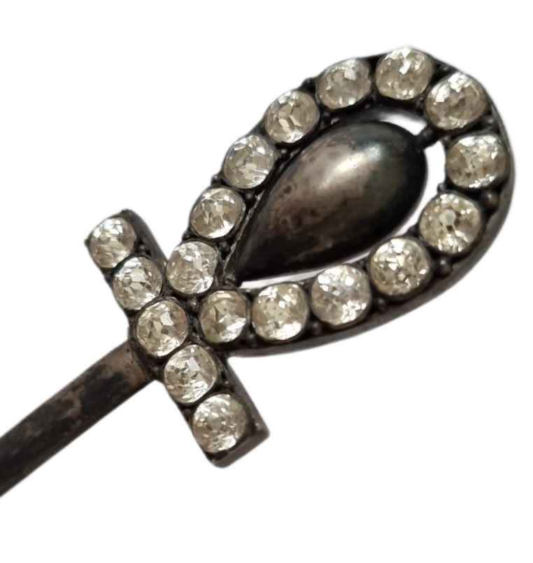 Thumbnail: Antique Georgian Silver Paste Wig Pin
