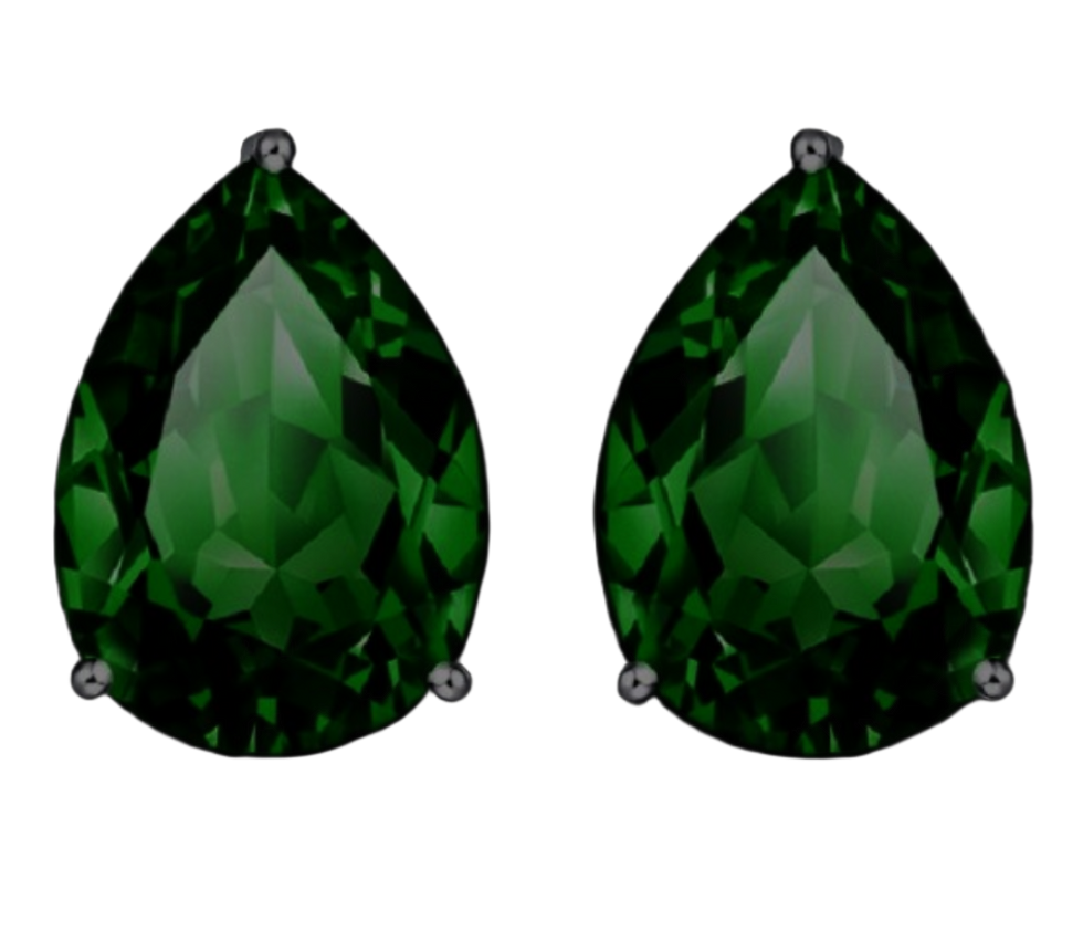 Green Clip on Earrings