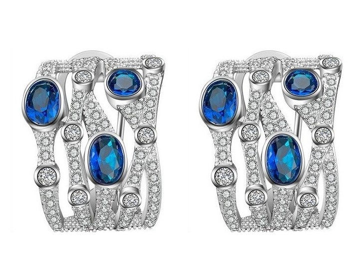 Blue Crystal Earrings