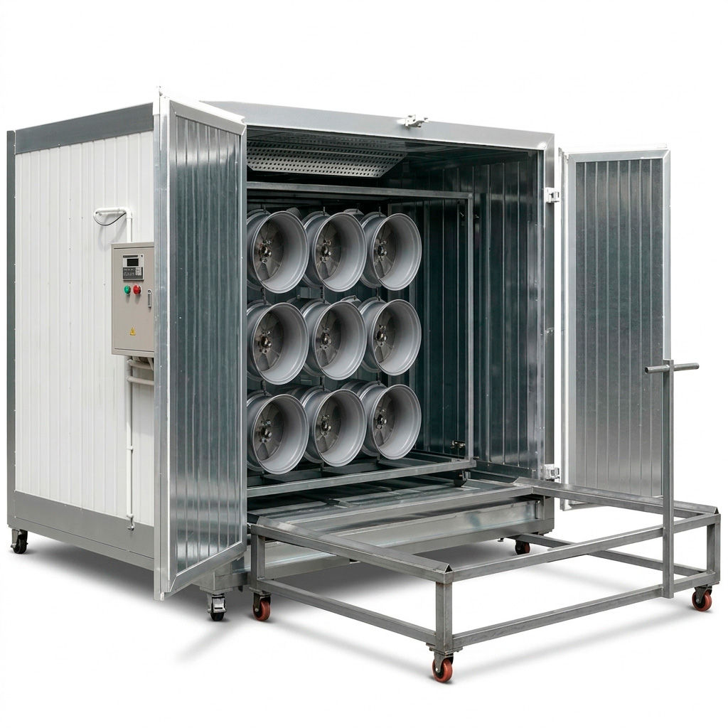 Horno de curado industrial para pintura electrostática RiverWeld.