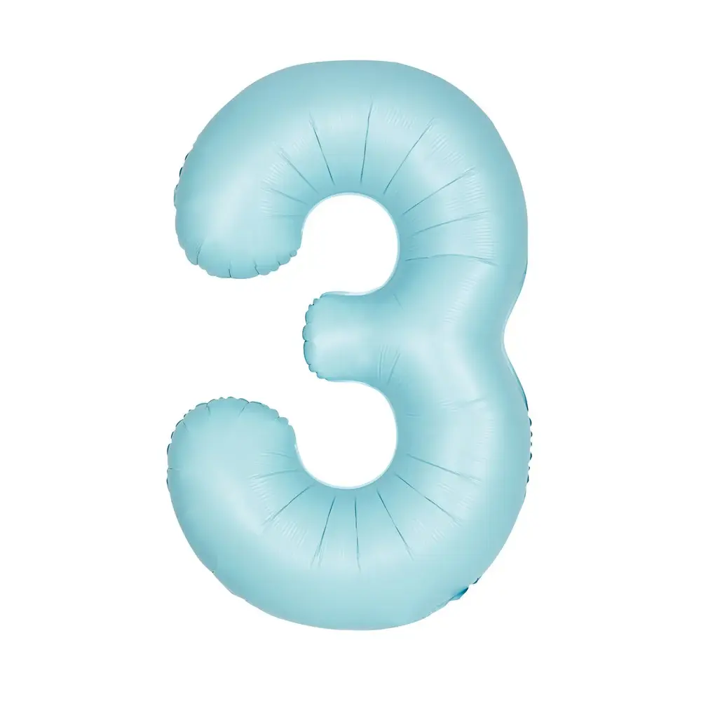 Jumbo Foil Number Balloon 34 inch Matte pastel blue