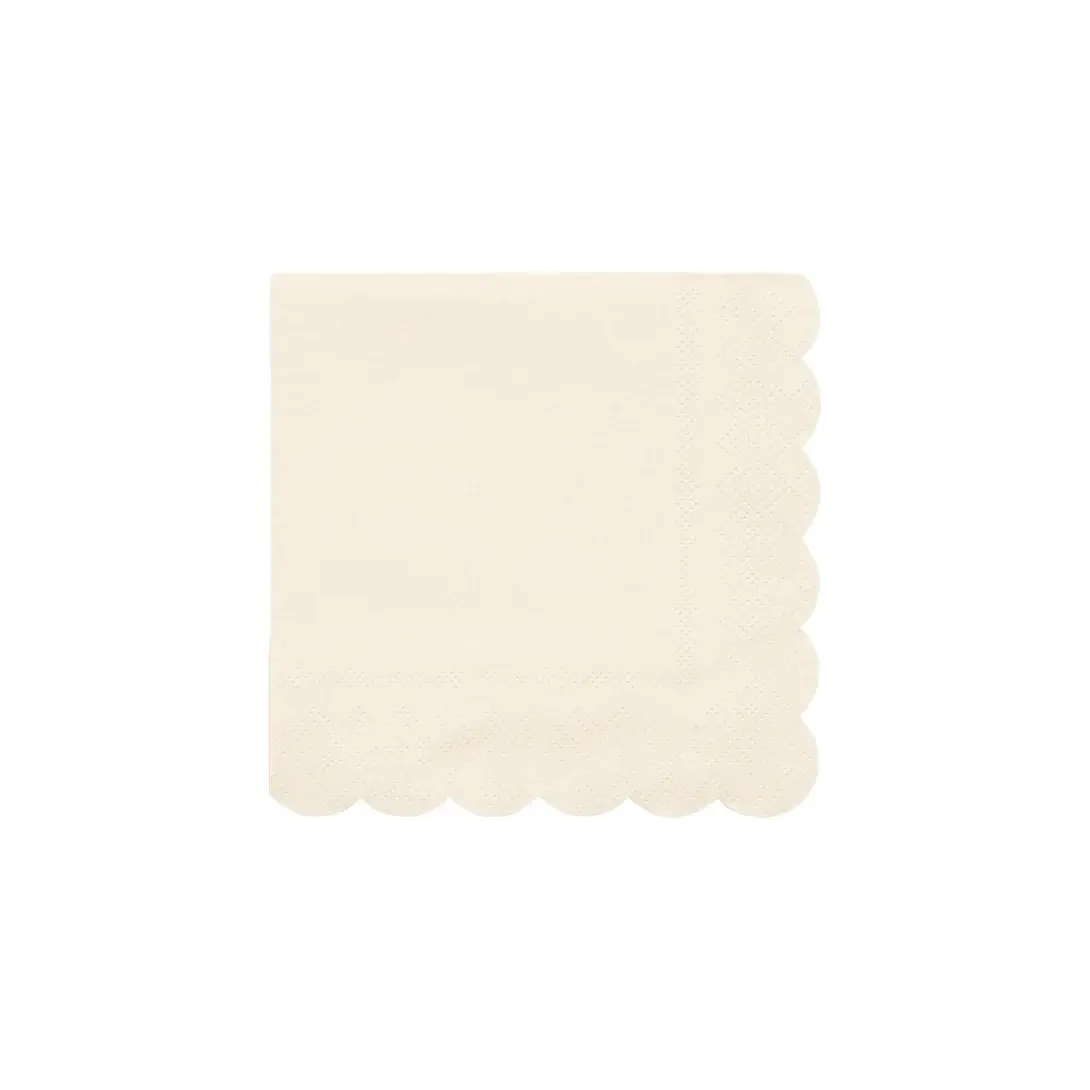 Small Cream Paper Napkins